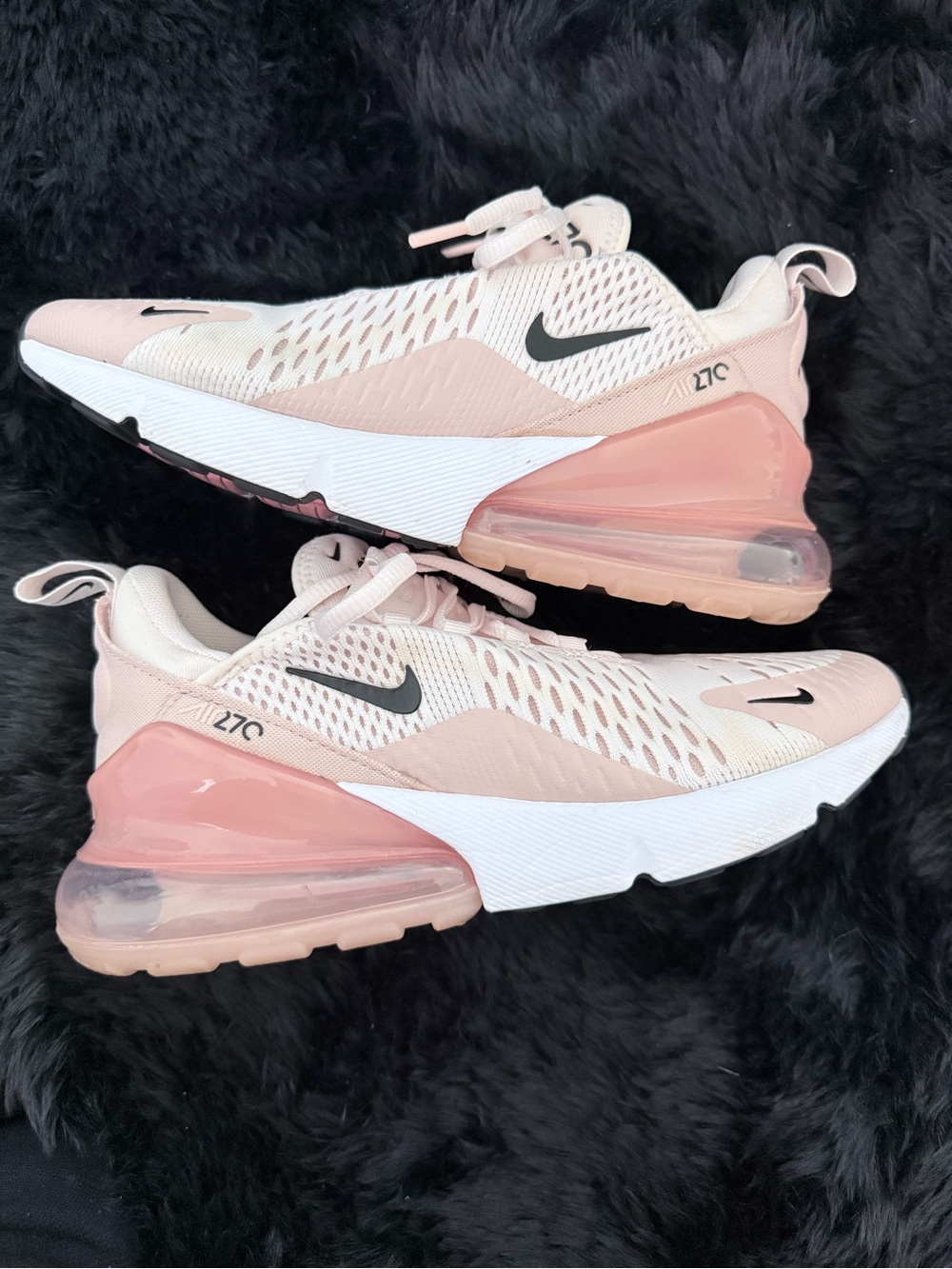Nike Air Max 270 Women's Blush Pink and White Sneakers